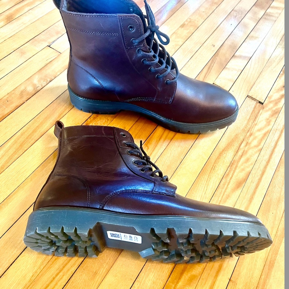 Mens ASOS Leather Boots 12 Brown